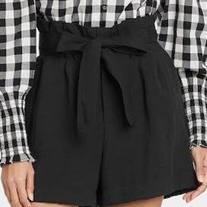 Women's high-rise paperbag shorts black a new day Target